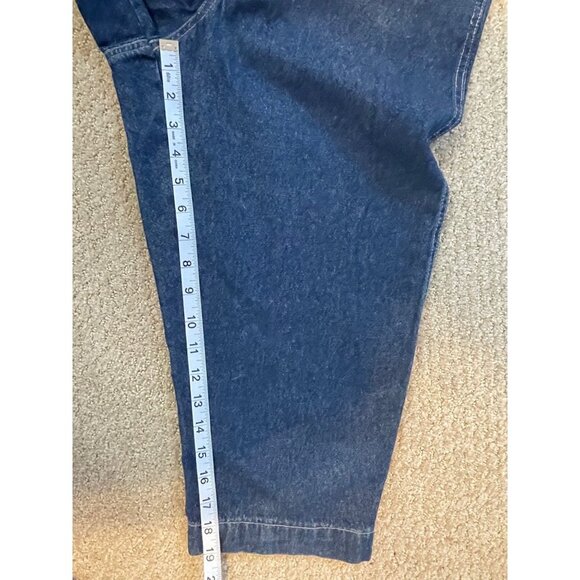 Essentials High Rise Capri Blue Mom Jeans Sz 8 - Picture 7 of 8